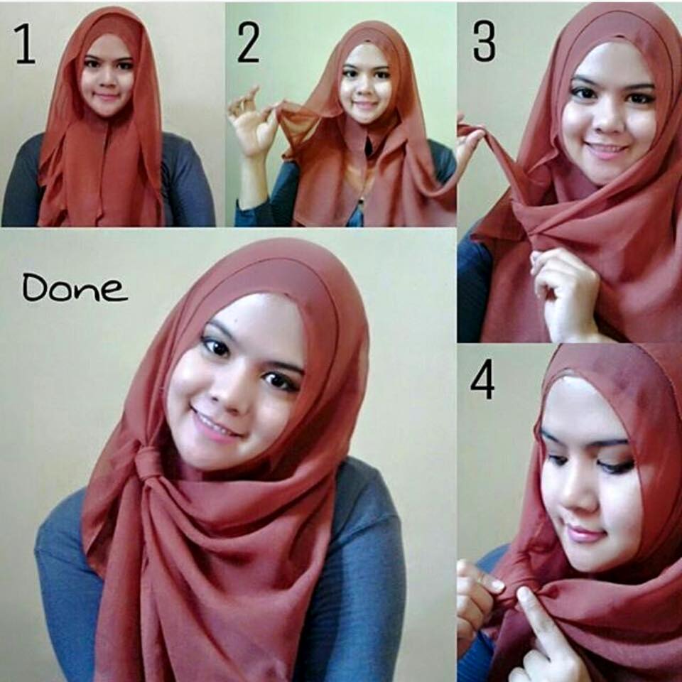 Tutorial Cara Memakai Hijab Panjang Dengan Mudah Dan Simple